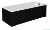Besco Modern 150x70cm wanna prostokątna + obudowa CZARNY mat + syfon CZARNY #WAM-150-MO/#OAP-150UNIC/19977